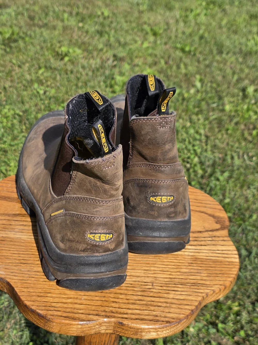 Keen Men’s Brown Slip-On Waterproof Work Boots